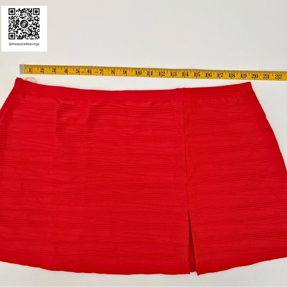 Gottex Size 1X NWT Red Swim Mikado Architecture Skirt - Picture 8 of 8